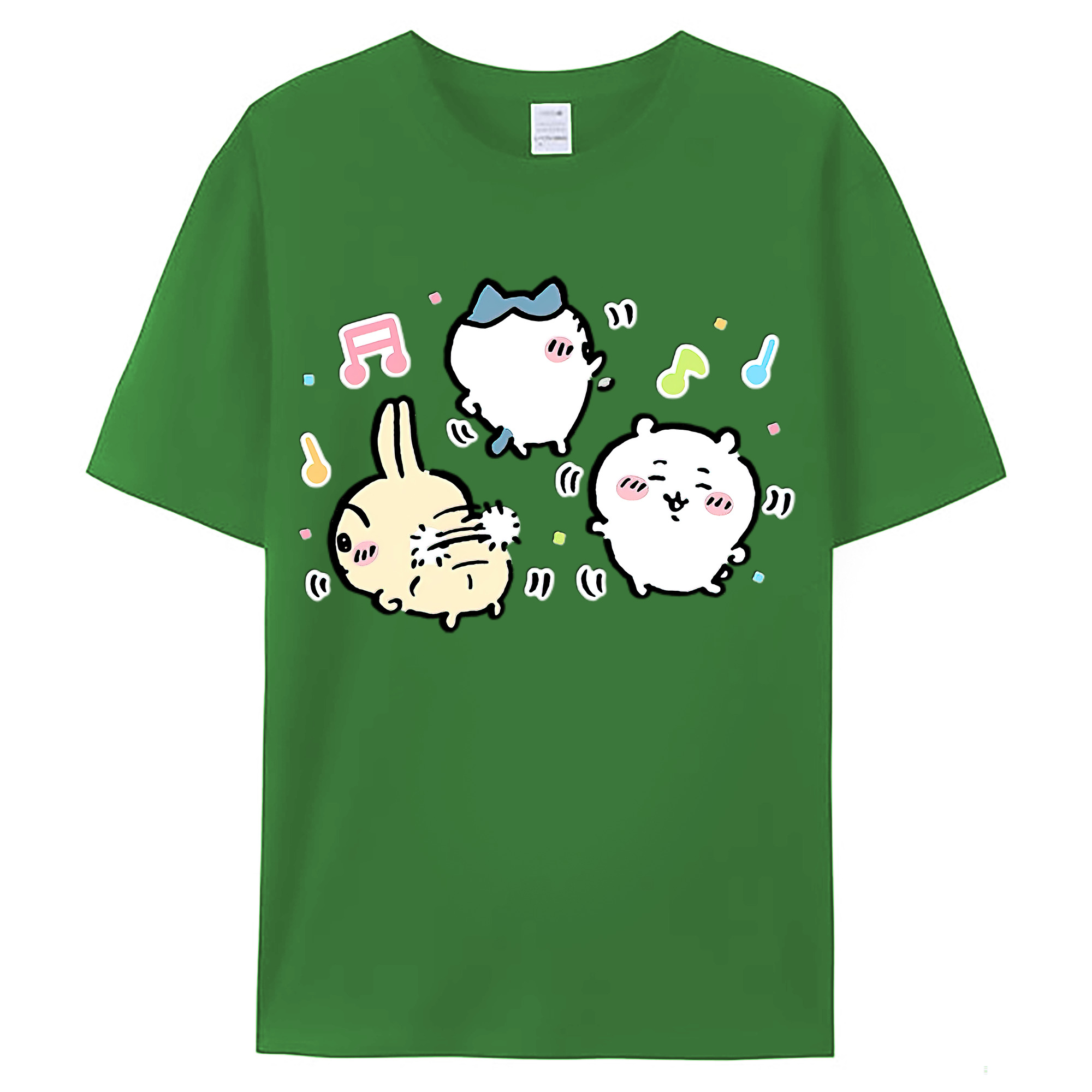 （画像用） ちいかわ うさぎ Chii-kawa usagi レディースカジュアルプリントTシャツ（綿100％）